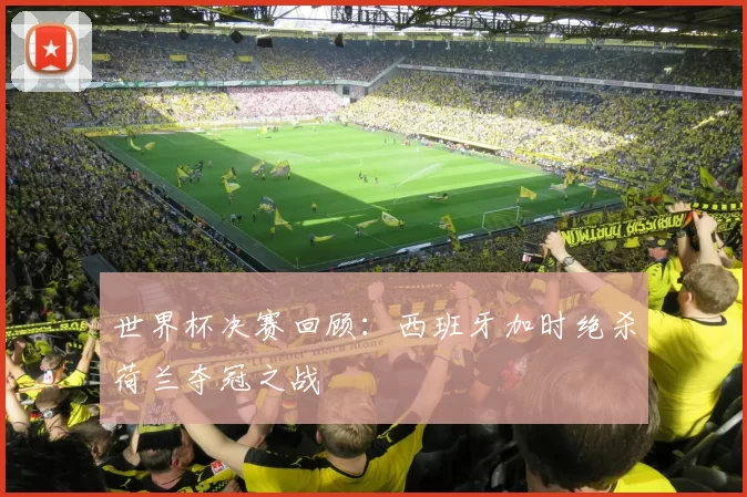 世界杯决赛回顾：西班牙加时绝杀荷兰夺冠之战
